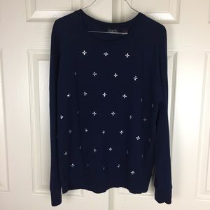 Kersh Cross Embellished Pullover Sweater Top